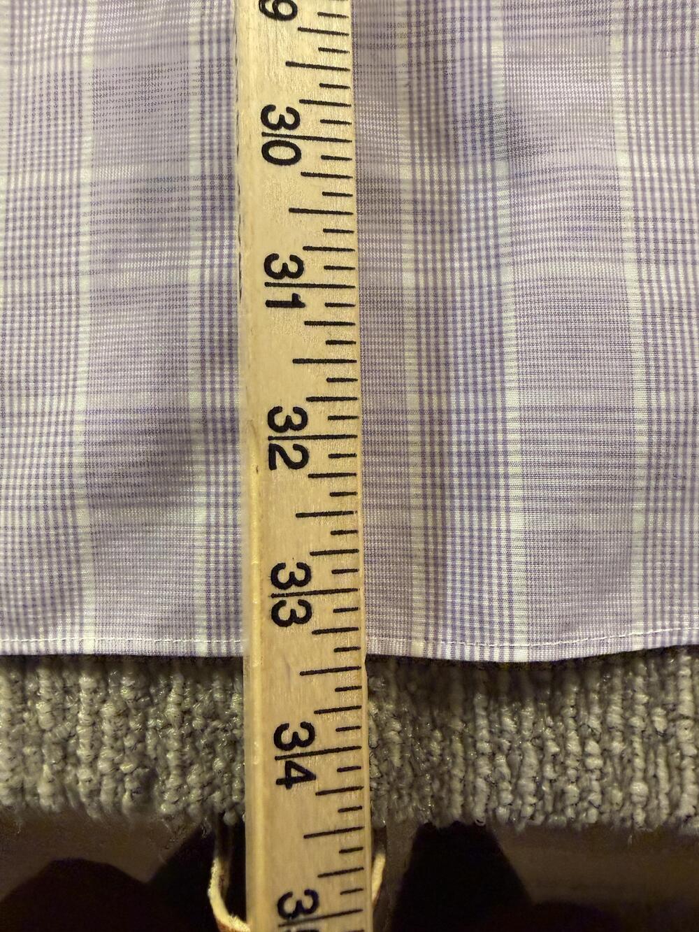Charles Tyrwhitt Dress Shirt Mens 18 34/35 Purple Check Classic Fit Non Iron LS - Picture 5 of 12